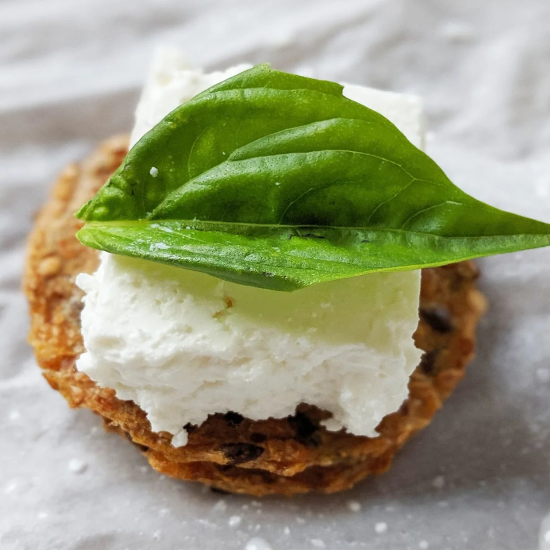 Homemade feta goat cheese