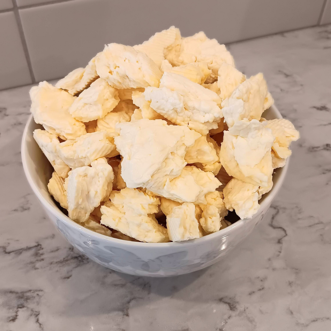 Fresh Homemade squeaky cheese